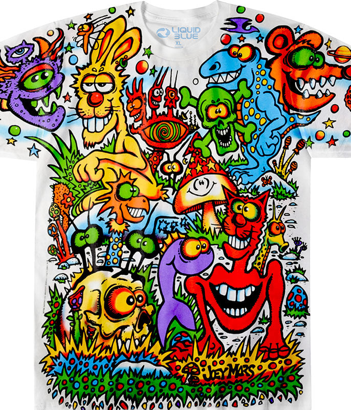 ZIDZOii JOEY MARS LIQUID BLUE T-SHIRT