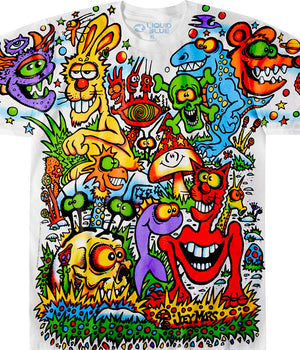 ZIDZOii JOEY MARS LIQUID BLUE T-SHIRT