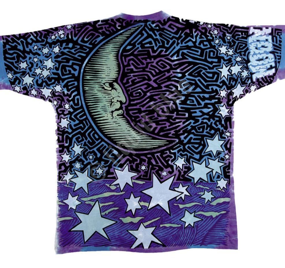 Liquid Blue Sun Moon Tie-Dye T-Shirt