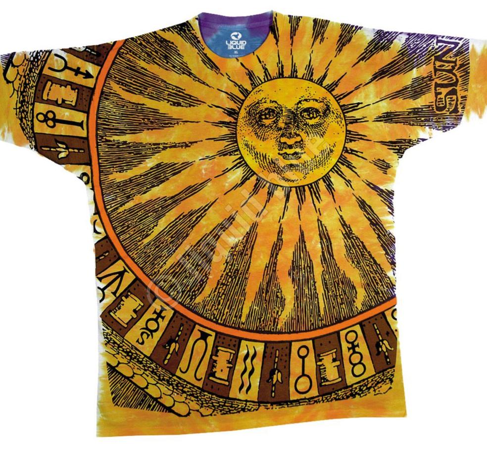 sun and moon tie dye shirt