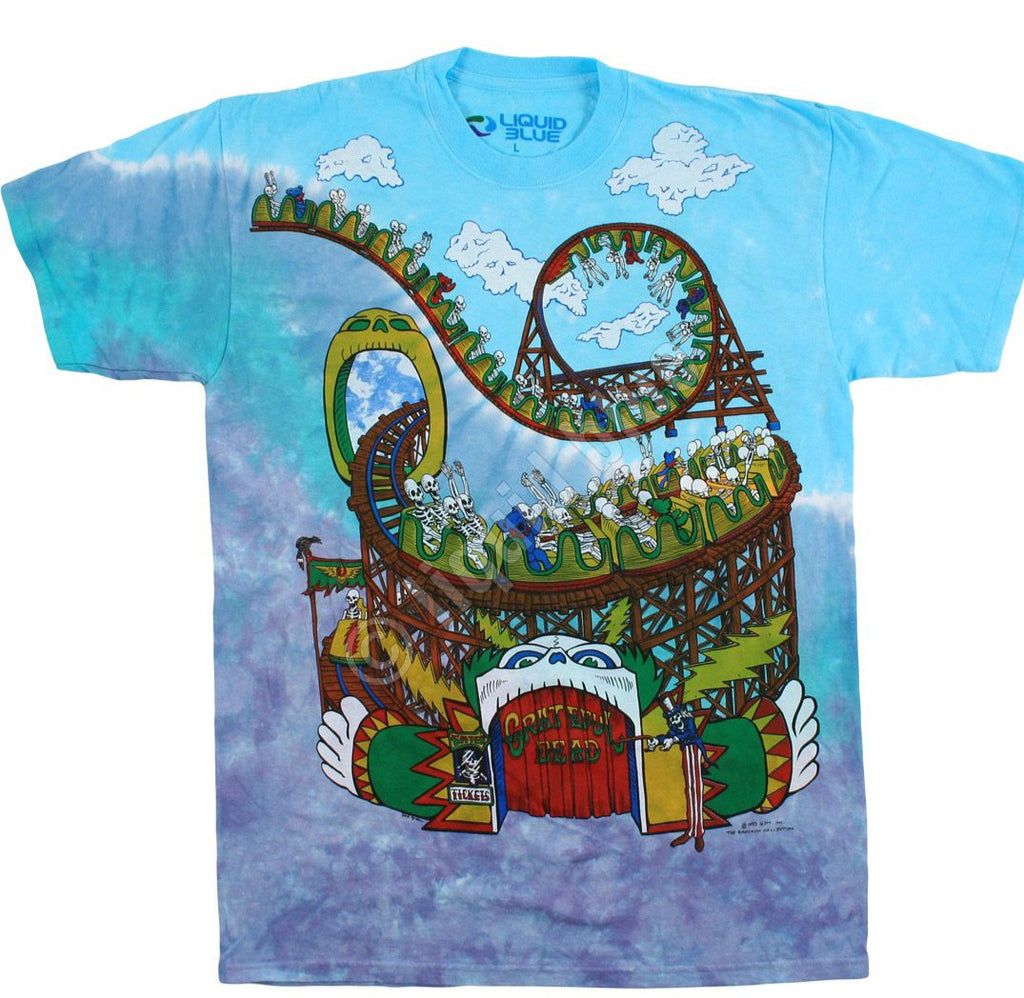 Liquid Blue GRATEFUL DEAD Amusement Park Tie-Dye T-Shirt