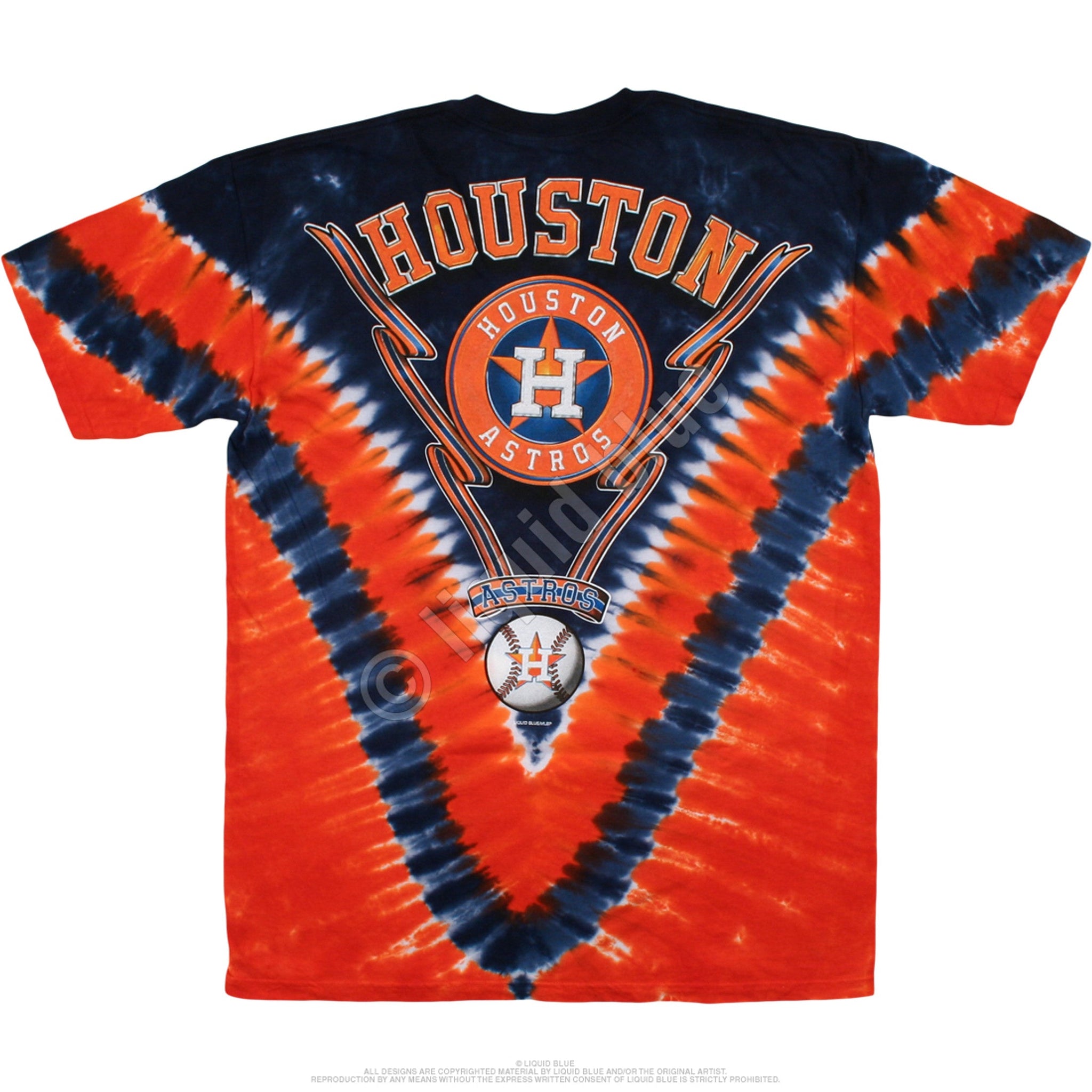 Grateful Dead Houston Astros Steal Your Base Navy Athletic T-Shirt