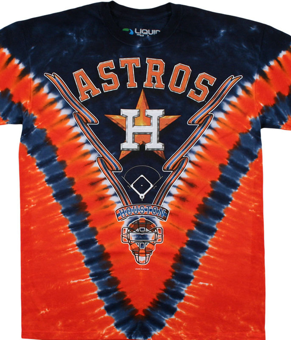 Liquid Blue Houston Astros V Tie-Dye T-Shirt