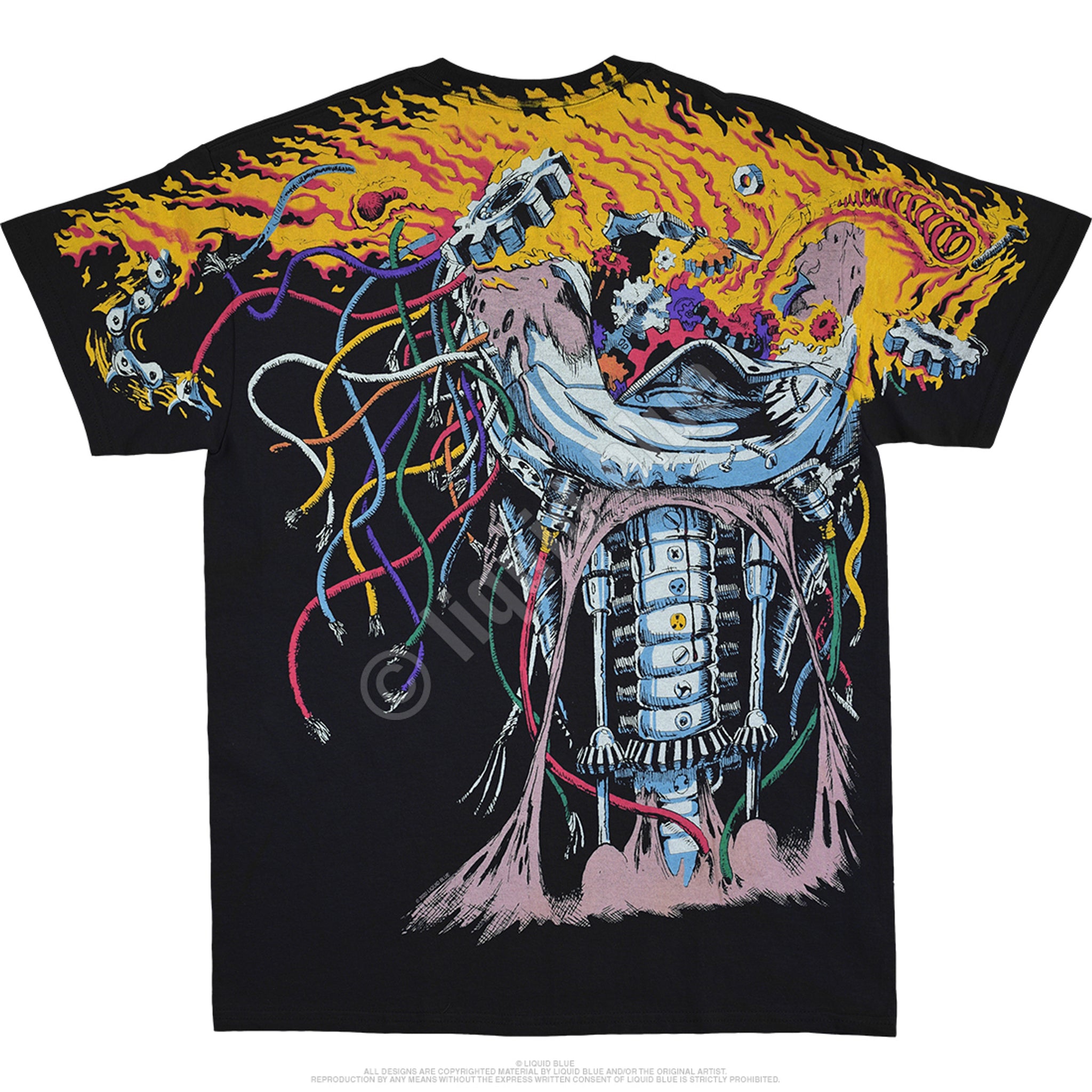 LIQUID BLUE OVERLOAD WEAPON X ALLOVER PRINT T SHIRT