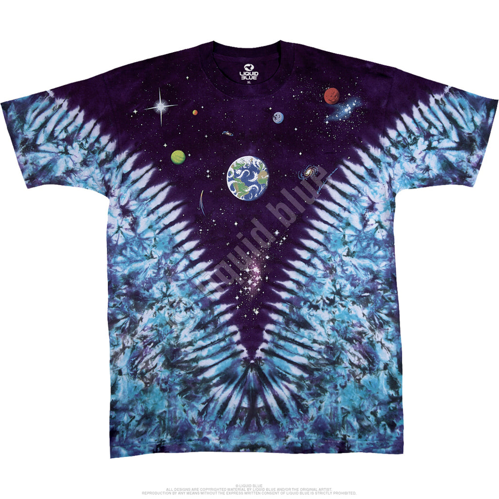 Liquid Blue Space Top Tie Dye T-Shirt